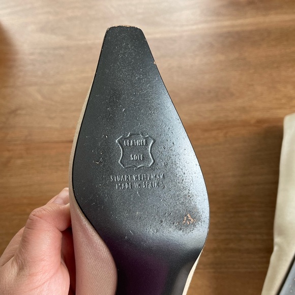 Stuart Weitzman Ivory Shimmer Heel - Picture 6 of 7